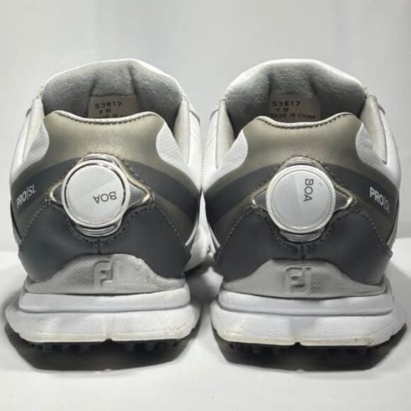 FootJoy Pro SL BOA Laceless Golf Shoes White Grey Size 9 main image 2